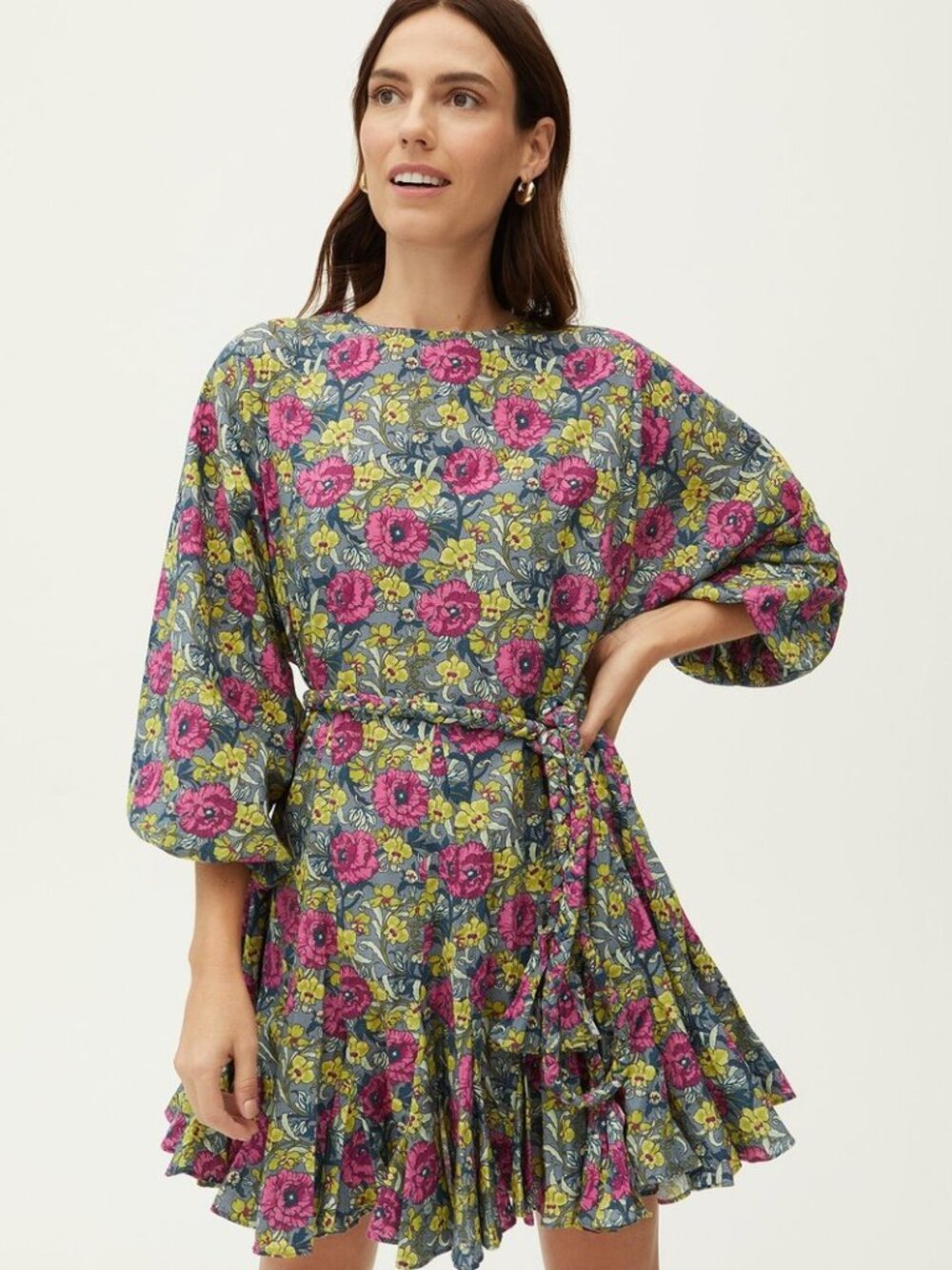 Rhode Ella Dress Wallpaper Floral Size XS